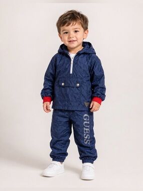 Vintage Baby Guess 1996 Nylon Tracksuit Set USA Toddler Jacket Pants